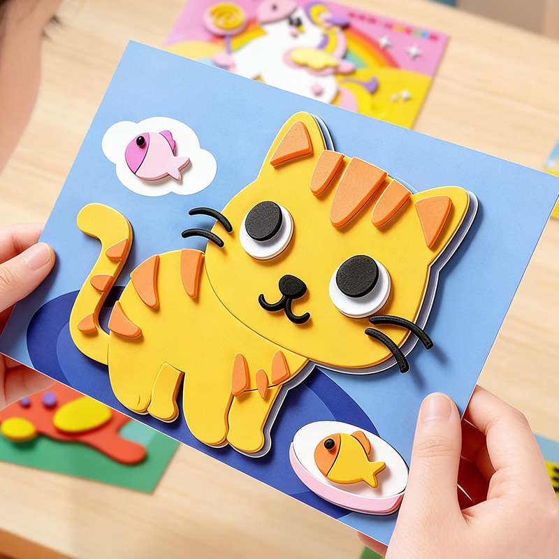 Science Toys Diy - Çocuklar için 3D Çıkartmalar, 10 Rastgele