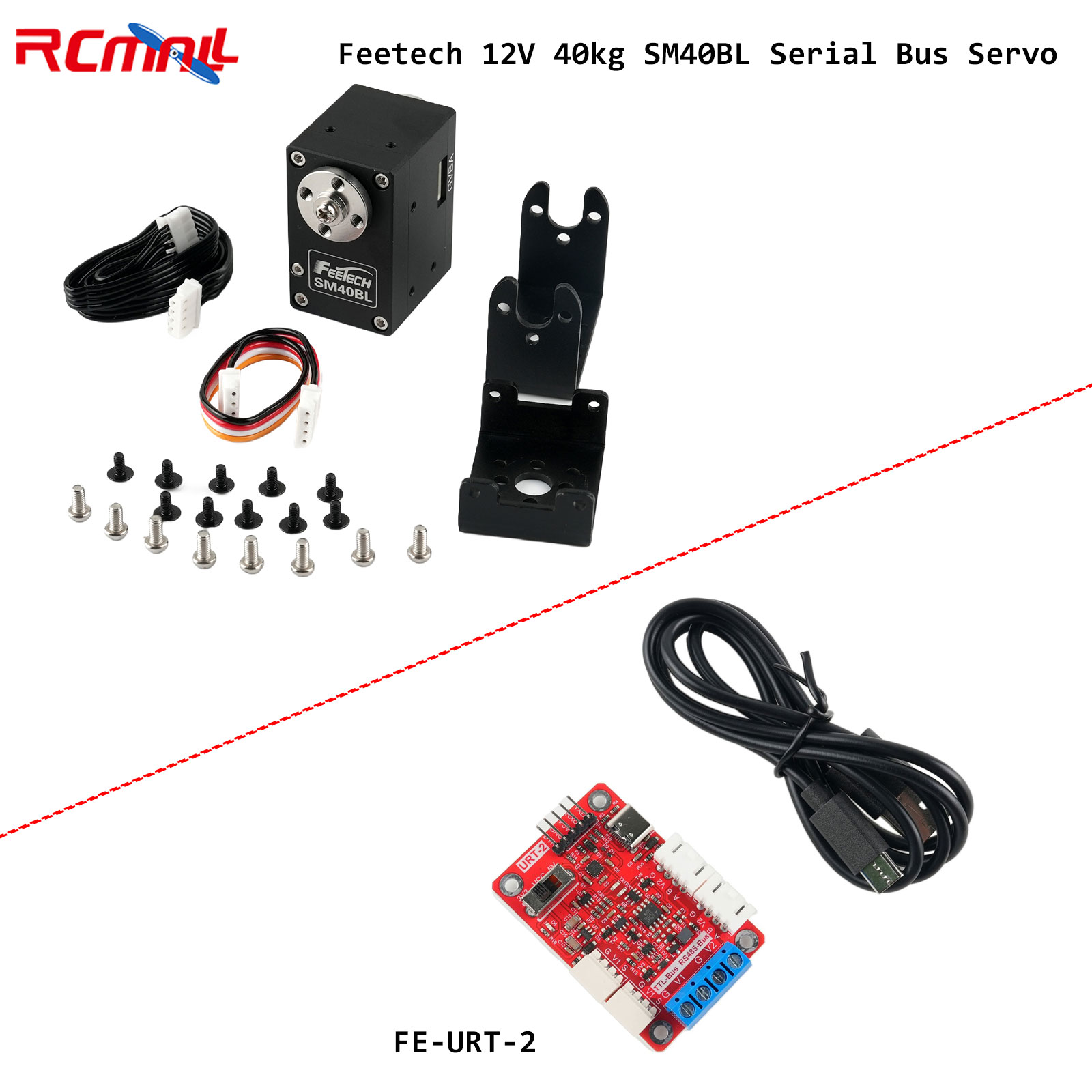 Robot Arm Motor - Feetech 12V 40kg SM40BL Seri Port