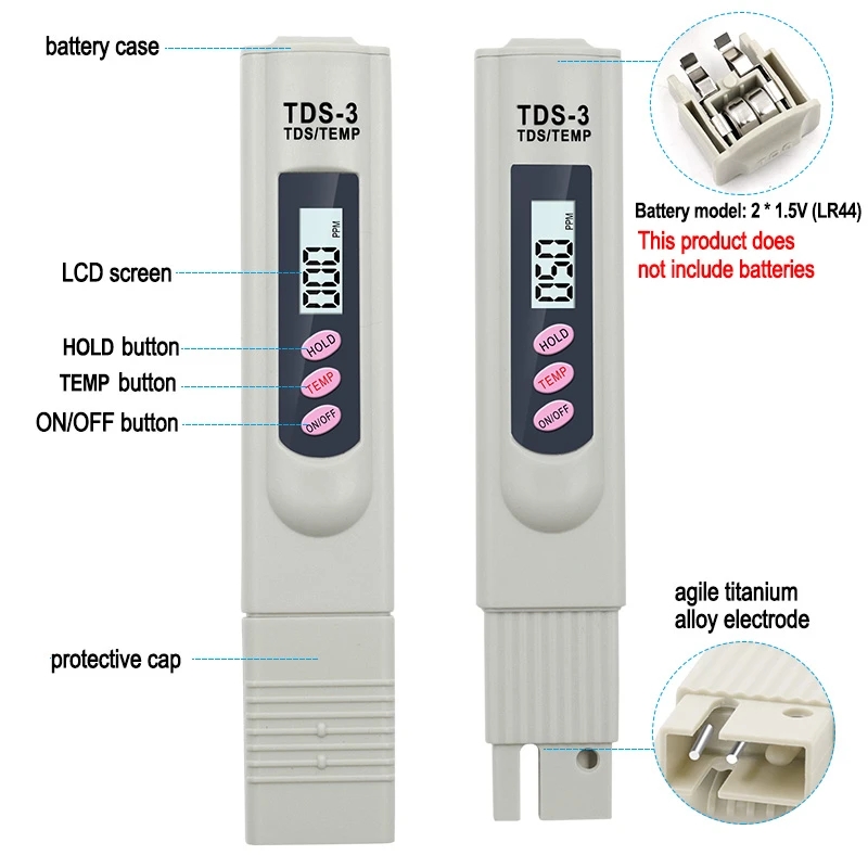 1/3 adet taşınabilir LCD dijit - Water Testing Kit incelemesi ve fiyatı