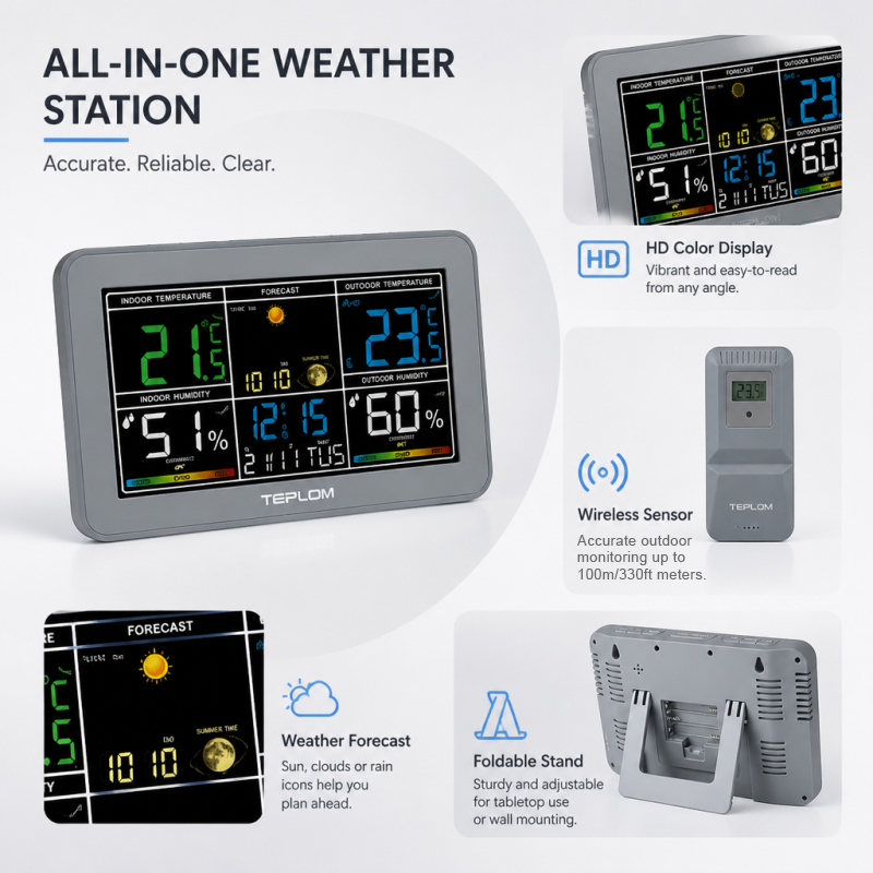 TEPLOM Çok Fonksiyonlu Dijital - Weather Station Indoor incelemesi ve fiyatı