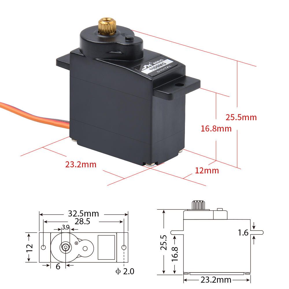 1/2/4 adet JX Servo PDI-1109MG - Robot Arm Motor incelemesi ve fiyatı