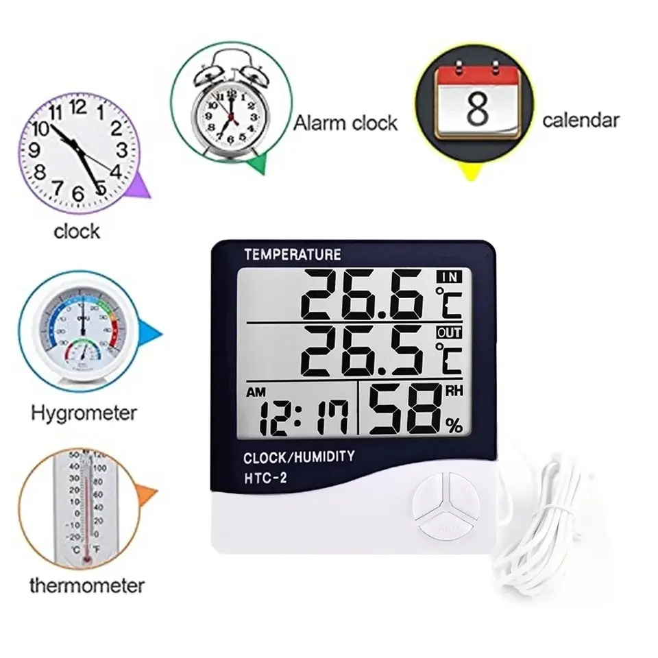 Kapalı LCD Dijital Termometre  - Weather Station Indoor incelemesi ve fiyatı